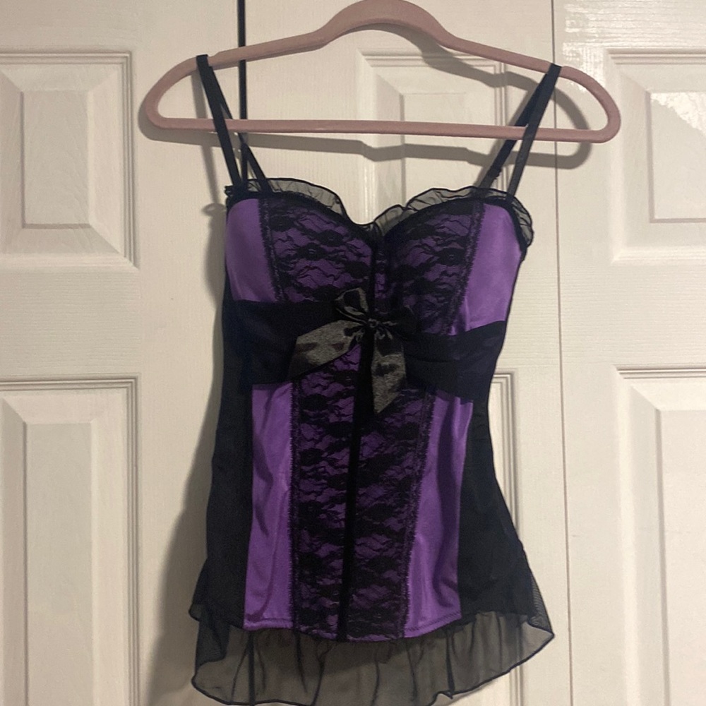 Spirit Halloween lace corset top